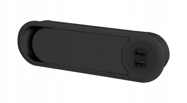 2x USB-kabelindgangsoplader sort SM-701 med strømforsyning