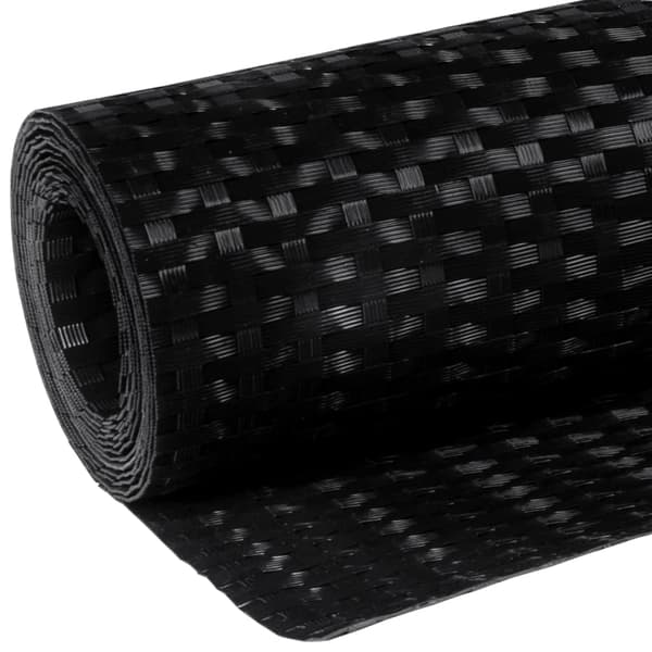 vidaXL balkonskærm, sort, 400x100 cm, polyrattan