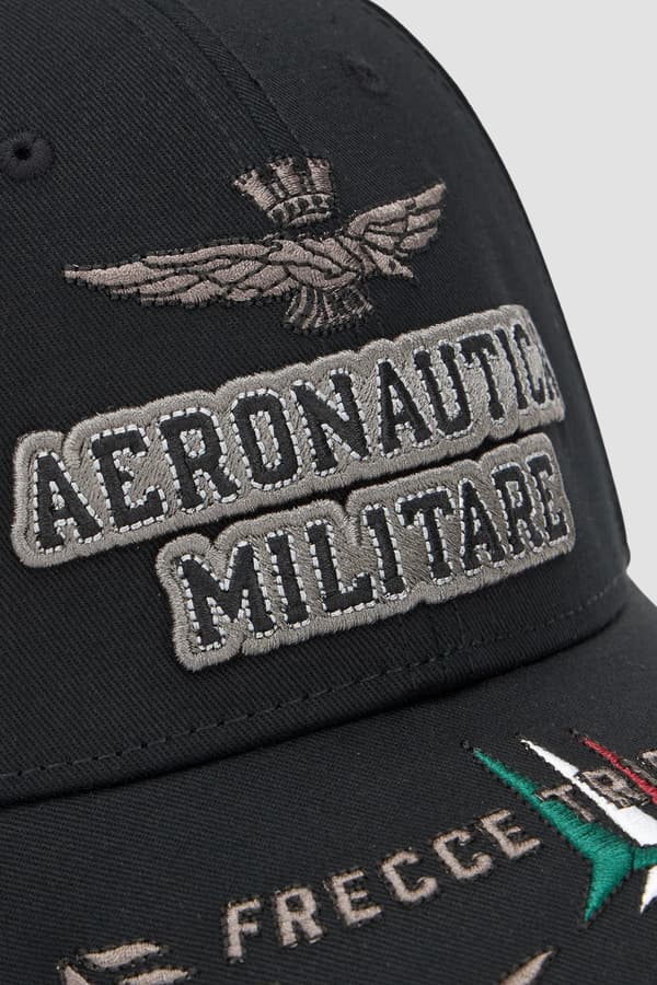 Aeronautica militare Sort baseballkasket til mænd