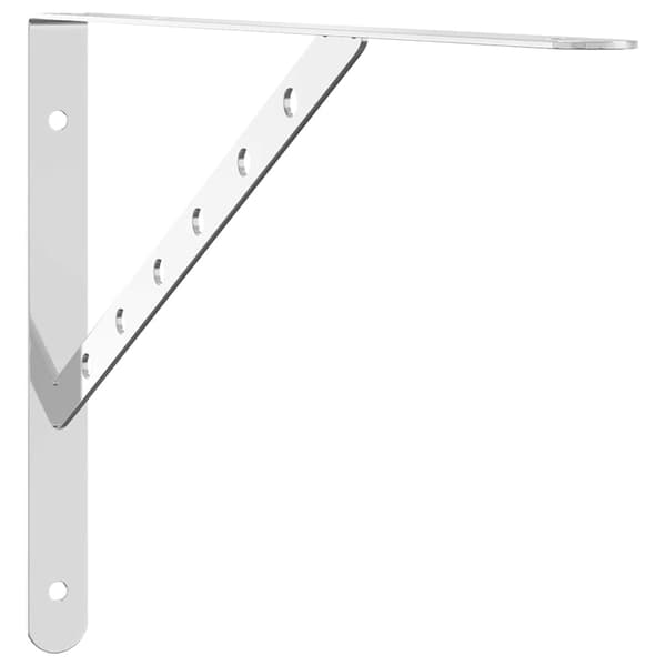 vidaXL Hyllkonsoler 4 st 40x2,5x25 cm silver stål