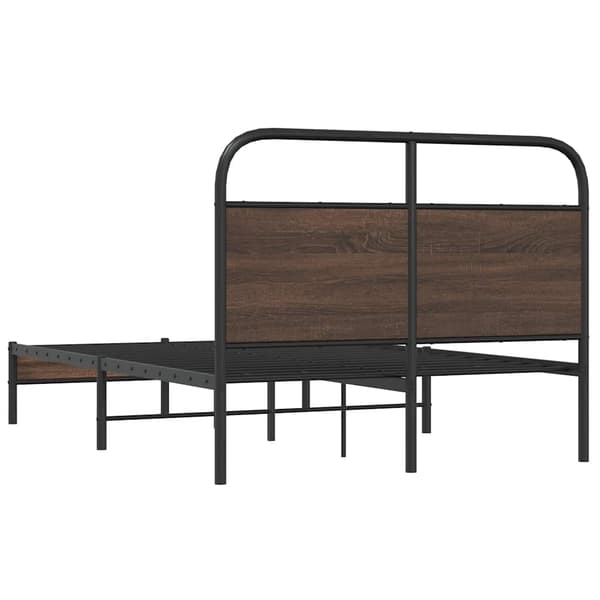 vidaXL Seng uden madras, 135x190 cm, brun eg