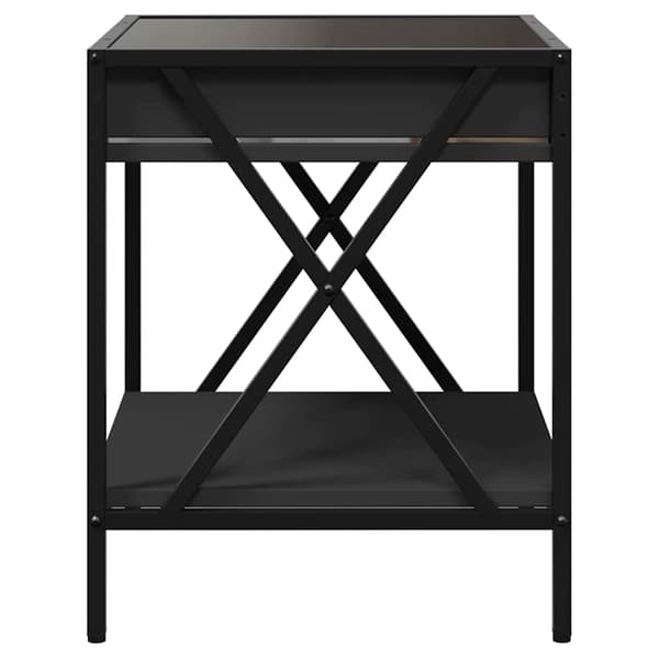 vidaXL Infinity LED soffbord svart 40x40x49 cm