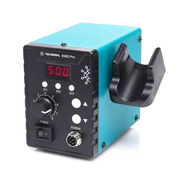 Techrebal 858D Loddestation + PCB-holder + RF800