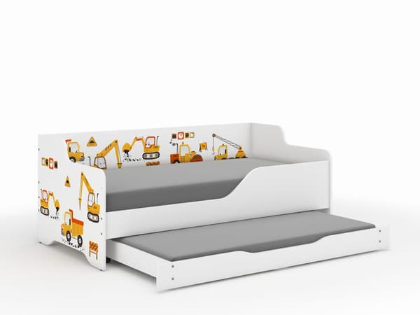 LILU 160x80 BYGGARBETSBARNSsäng med sovfunktion
