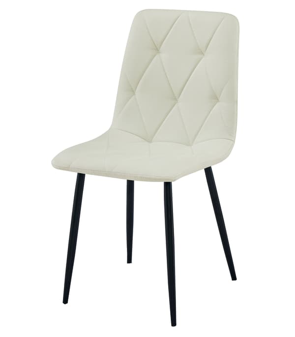 LIBRA stol - beige stof / sorte ben x 4