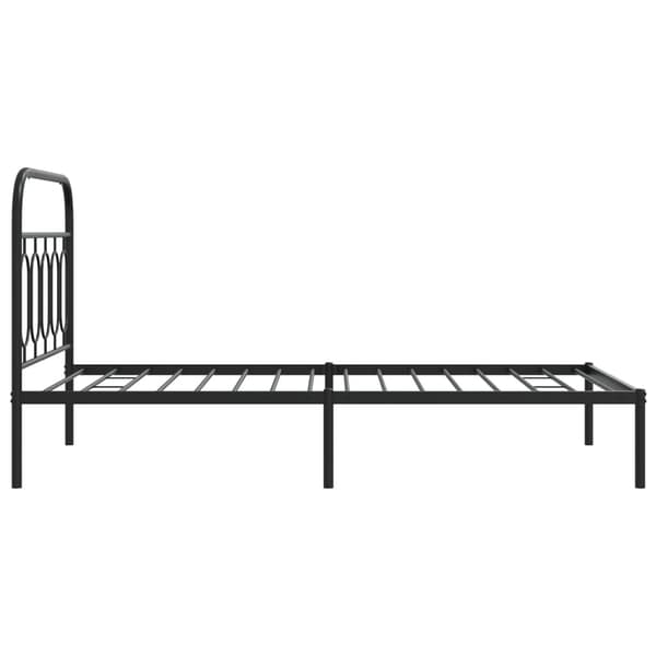 vidaXL metalsengestel med hovedgærde sort 100x190 cm
