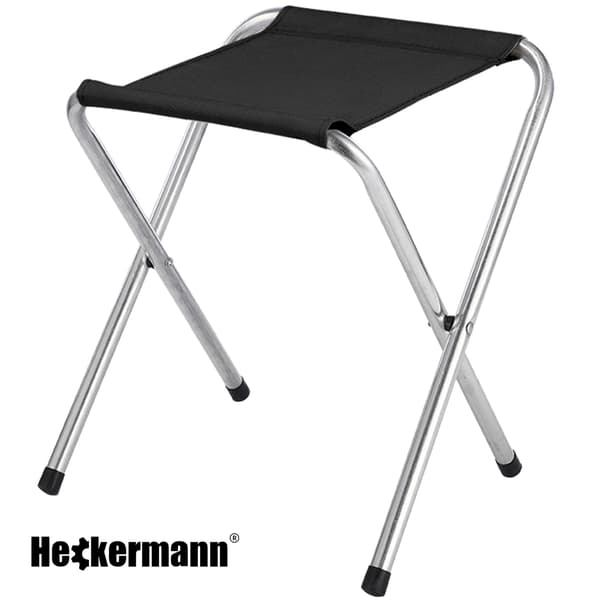 Heckermann svart hopfällbar pall
