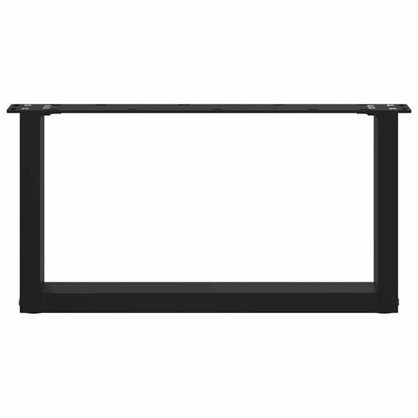 vidaXL sofabordsben, 2 stk., sort, 60x(30-31) cm, stål