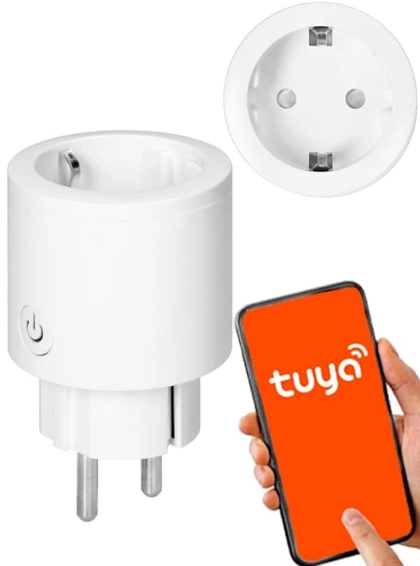 Smart enkelt stikkontakt Schuko Wi-Fi styret Tuya Smart App