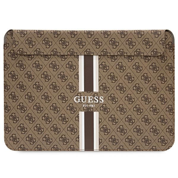 Guess 4G Printed Stripes Laptoptaske/Etui op til 14", Brun