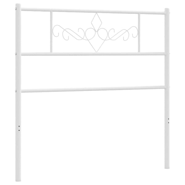 vidaXL metalsengegavl hvid 75 cm