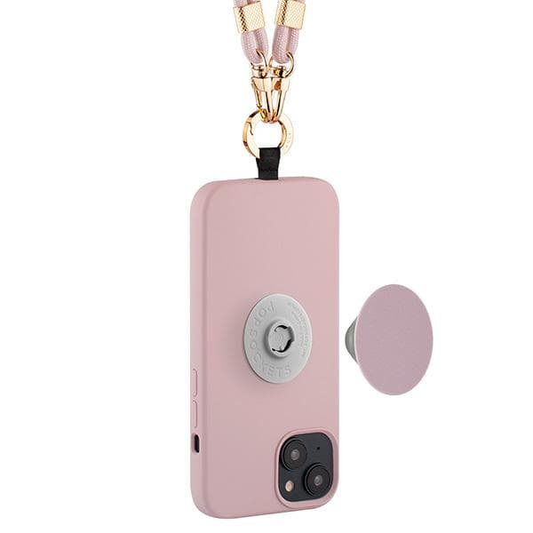 Just Elegance 3-i-1 PopGrip-cover til iPhone 15, lyserødt