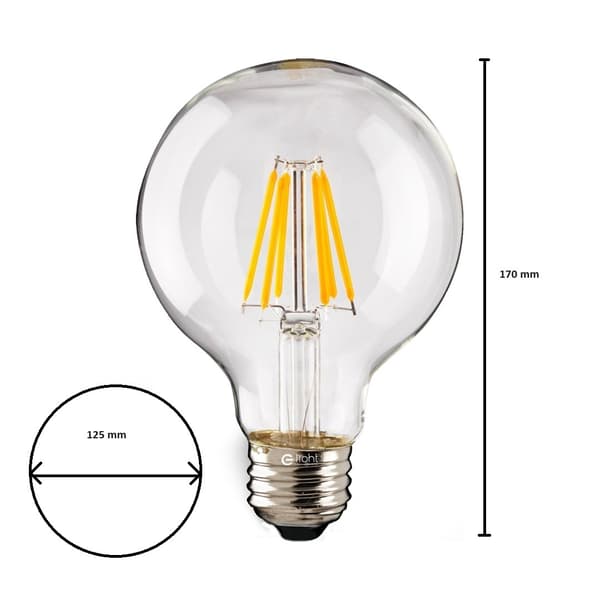 LED-pære med glødetråd 7W G125 E27