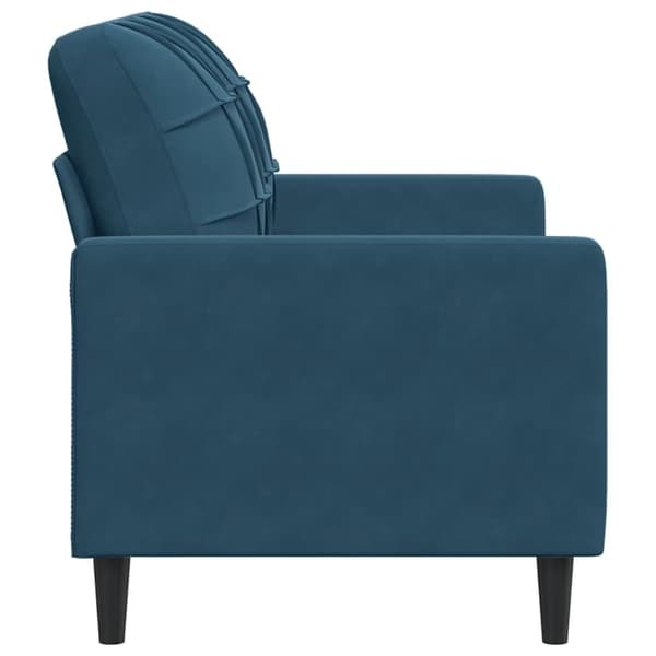 vidaXL 2-sitssoffa blå 120 cm klädd i sammet