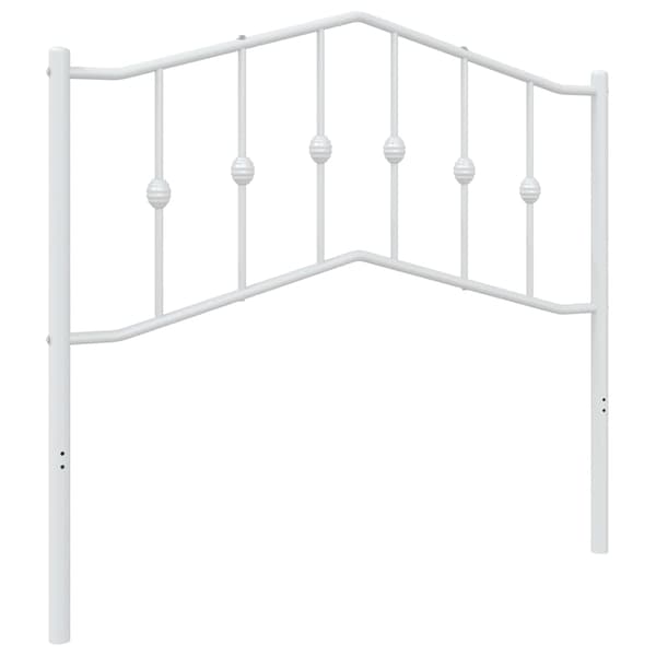 vidaXL Metallsänggavel, Vit, 100 cm