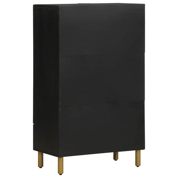 vidaXL skab, sort, 60x33x100 cm, træbaseret materiale