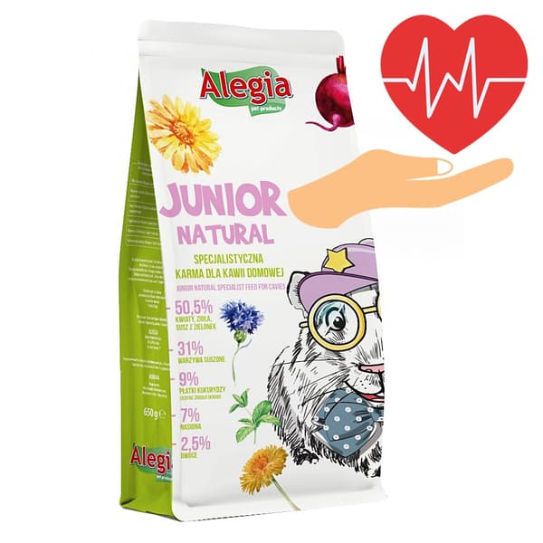 Alegia - Junior Natural - urtefoder til unge marsvin 650 g