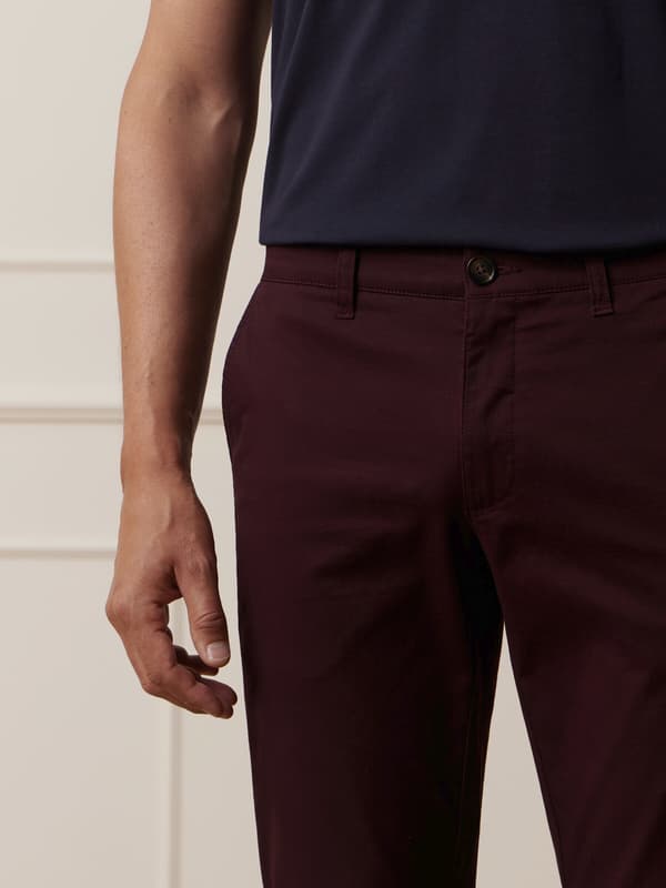 HILLCREST BURGUNDY BUKSER 33/32