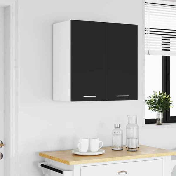 vidaXL vægskab sort 60x31x60 cm spånplade