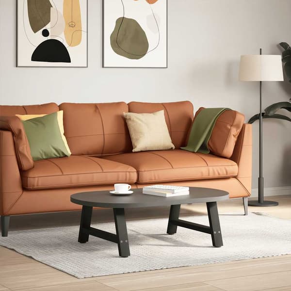 vidaXL sofabordsben, 2 stk., sort, 70x(30-31) cm, stål