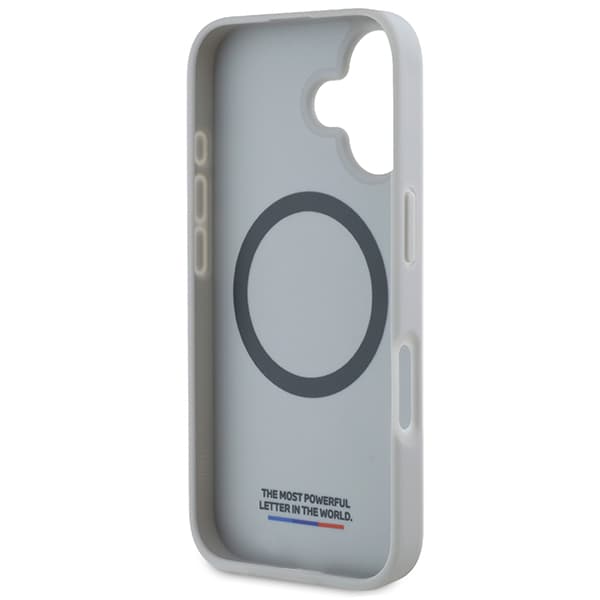 BMW M Carbon Tricolor Line MagSafe-cover til iPhone 16, grå