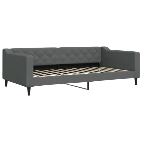 vidaXL Bäddsoffa mörkgrå 100x200 cm tygklädd