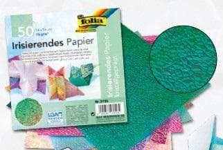 Iriserande kristallpapper 14x14cm 50st