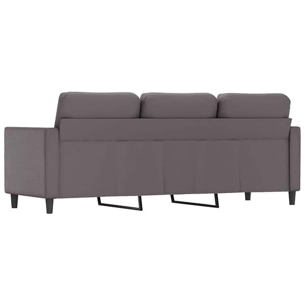vidaXL 3-sitssoffa, grå, 180 cm, konstläder