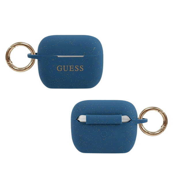 Guess Silikone Glitter Etui til AirPods Pro, Blå
