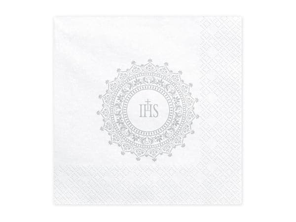 IHS Nattvardsservetter 33x33cm silver 20 st