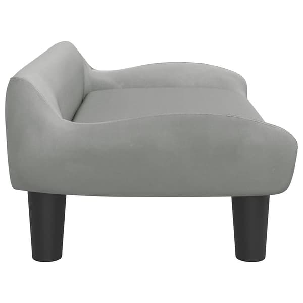 vidaXL børnesofa lysegrå 70x40x24 cm fløjl