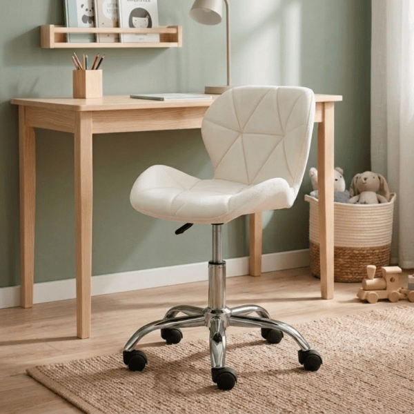 Luca kontorstol, beige velour