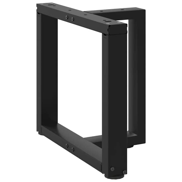 vidaXL sofabordsben, 2 stk., sort, 50x25x(42-43) cm, stål