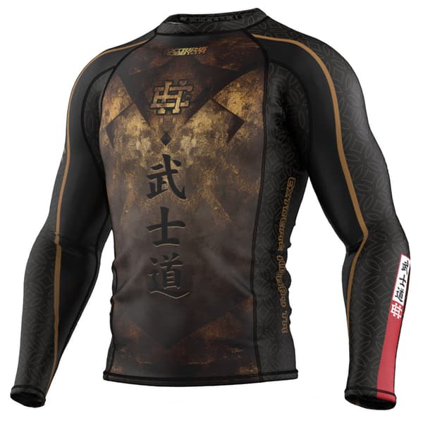 Herr långärmad rashguard BUSHIDO M SVART