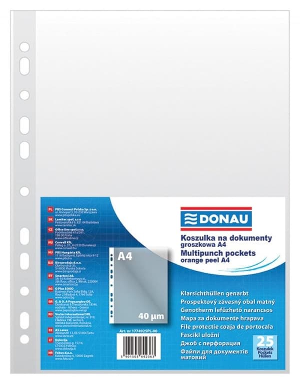 PP A4 dokumentlommer, ærteformede (25 stk.)