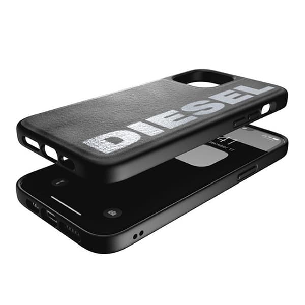 Diesel Molded Case Bleached Denim iPhone 12/12 Pro-skal grått och vitt
