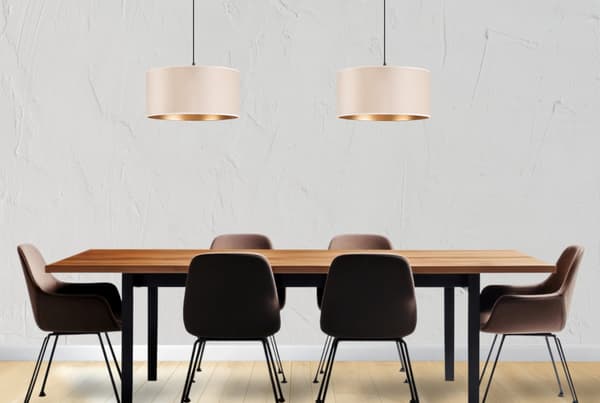 Tornado AD1 lampe, beige-guld fløjl