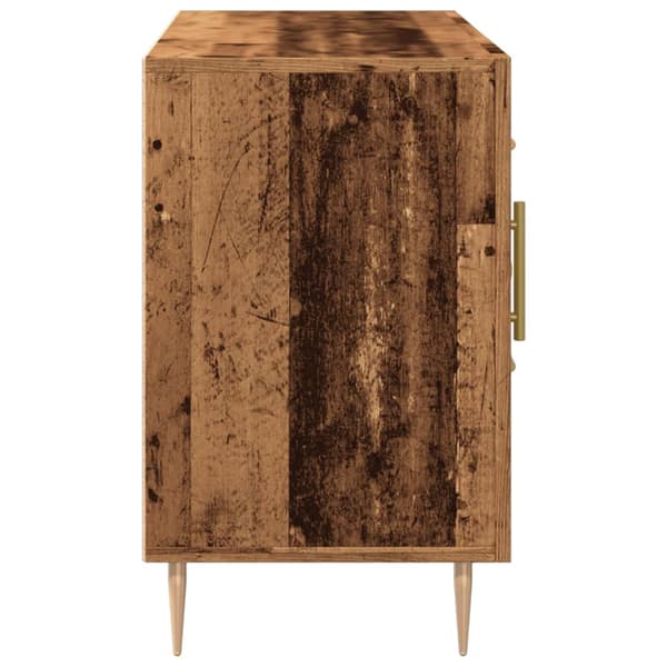 vidaXL kommode, antik træ, 100x36x60 cm, træbaseret materiale