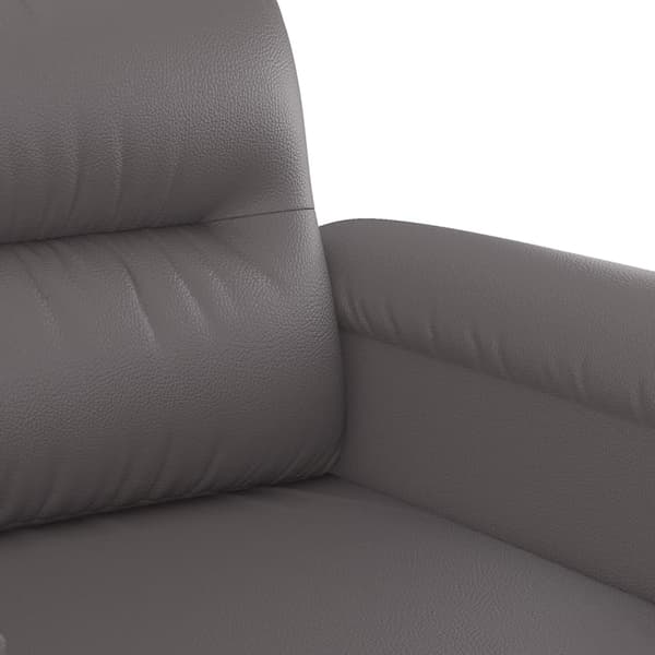 vidaXL 2-personers sofa, grå, 140 cm, kunstlæder
