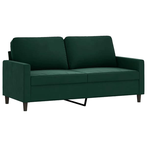 vidaXL 2-sitssoffa mörkgrön 140 cm klädd i sammet