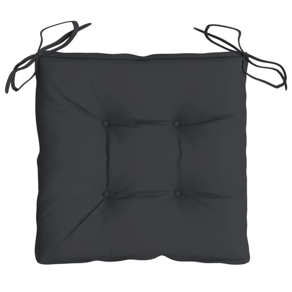 vidaXL stolehynder, 6 stk., sorte, 40x40x7 cm, stof
