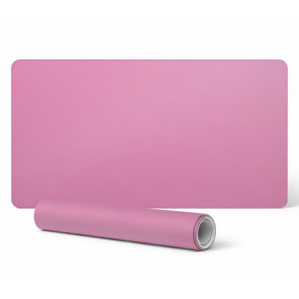 Antislip skrivebordsmåtte med tryk pastellrosa 90x45 cm