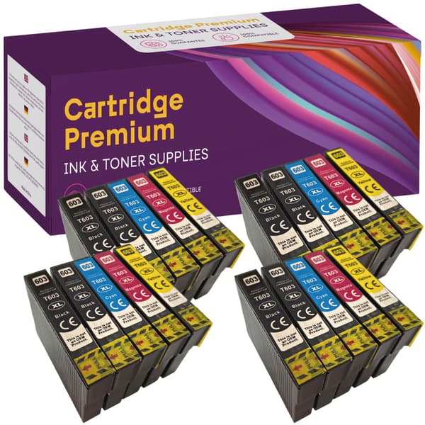 20x blæk til Epson GP-E603XL CMYKK x4 GP
