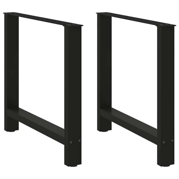 vidaXL sofabordsben sort 2 stk. 70x(72-73) cm stål