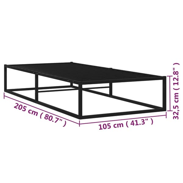 vidaXL sengestel sort metal 100 x 200 cm