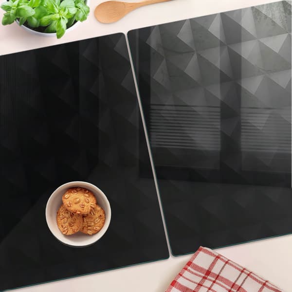 Dekorative glasplader til servering af snacks abstrakt 2x40x52 cm