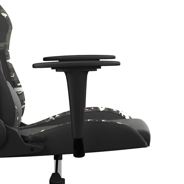 vidaXL massage-gamingstol, sort og camouflage, kunstlæder