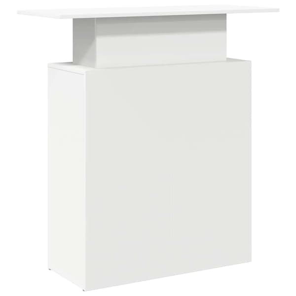 vidaXL Receptionsdisk vit 100x40x104 cm limmad trä