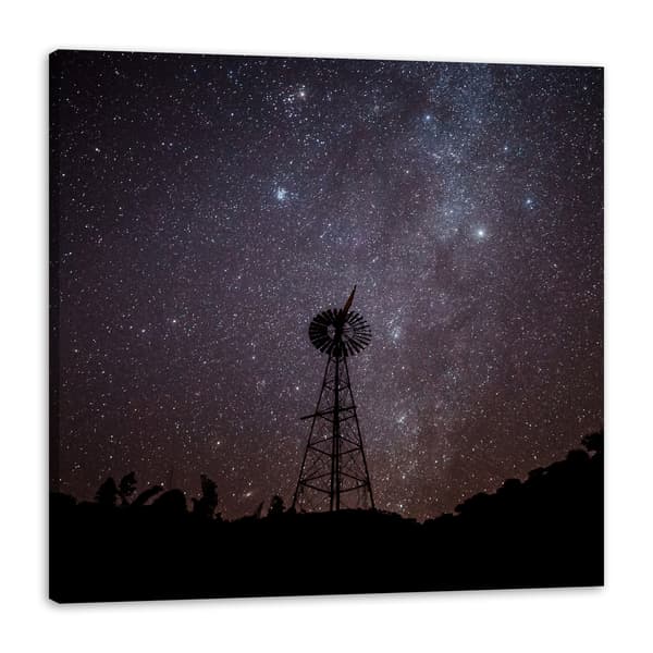 Lærredstryk Rumstjerneskud 80x80 cm