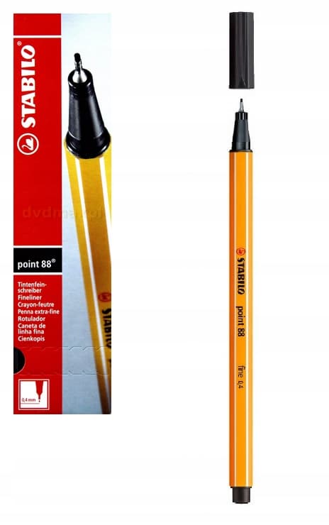 STABILO FINELINER 88/46 SVART A'10 7477